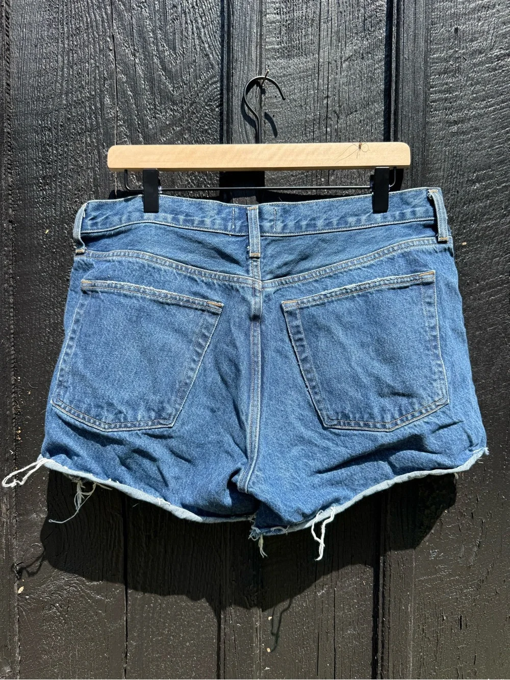 Agolde Parker Long Denim Shorts